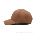 Benutzerdefinierte 6 Panel Brown Baseball Cap